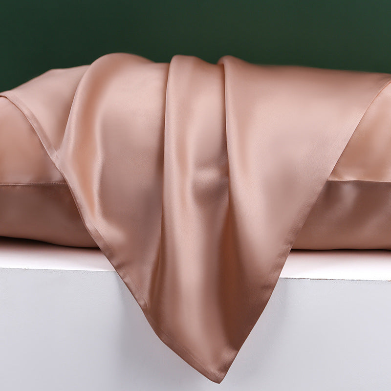 Taupe silk pillowcase