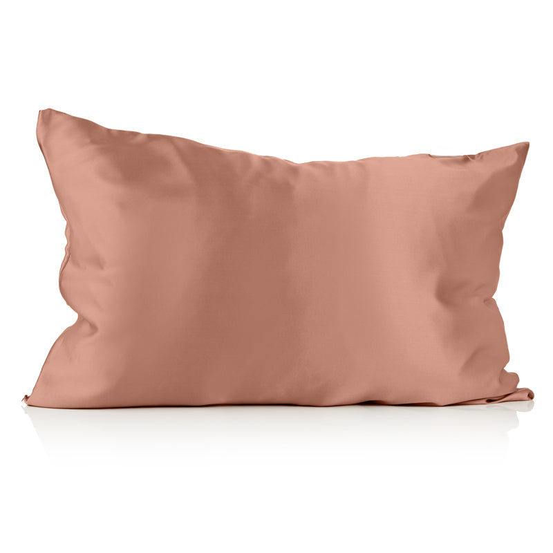 Taupe silk pillowcase