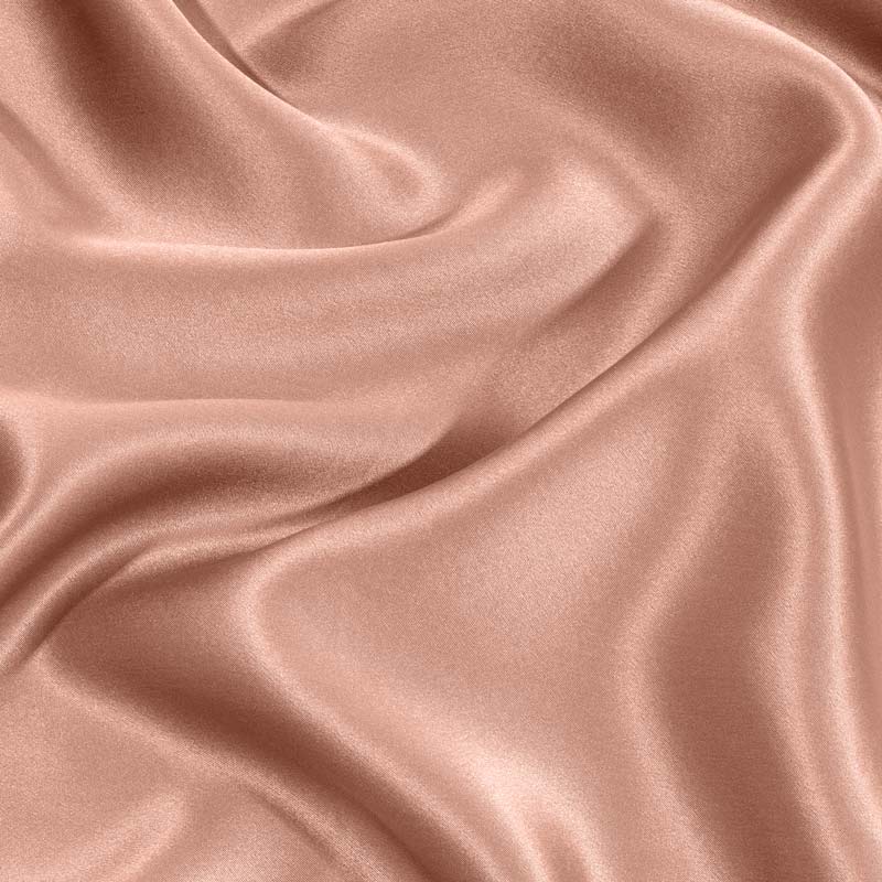 Taupe silk pillowcase close up