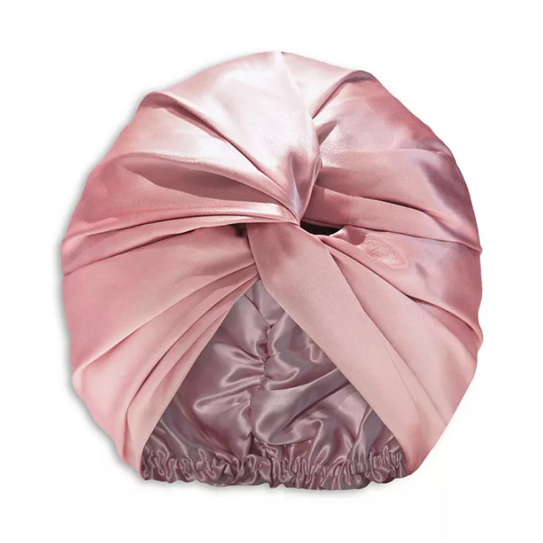 Pink silk bonnet