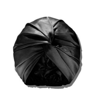 black silk bonnet