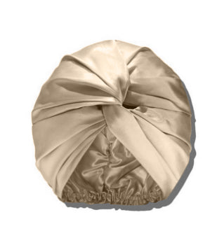 champagne silk bonnet