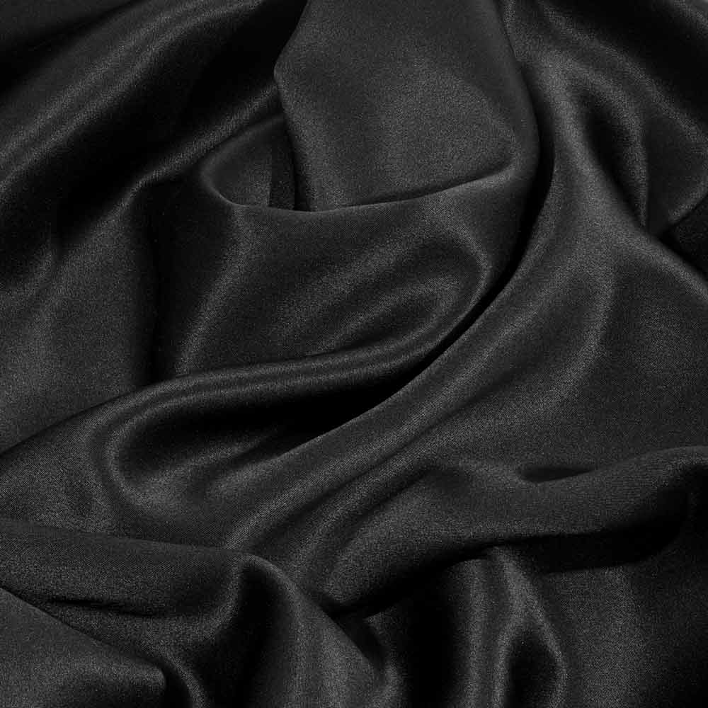 Black Silk Pillowcase close up 